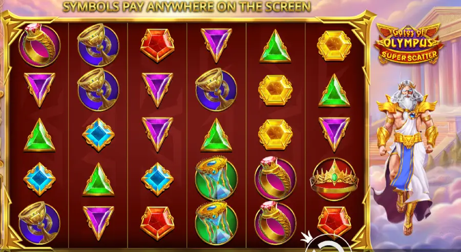 Gates of Olympus Super Scatter Gameplay Image