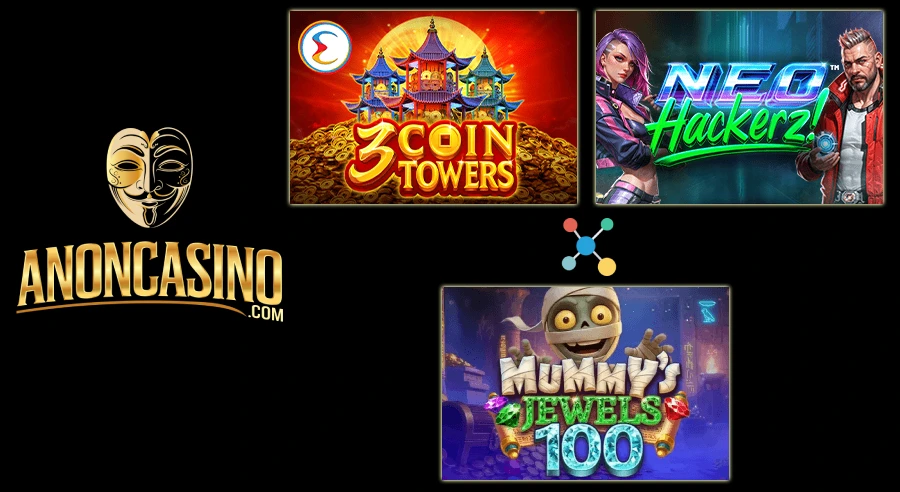 3 Coin Towers, Neo Hackerz, Mummy’s Jewels 100: New Slot Drops